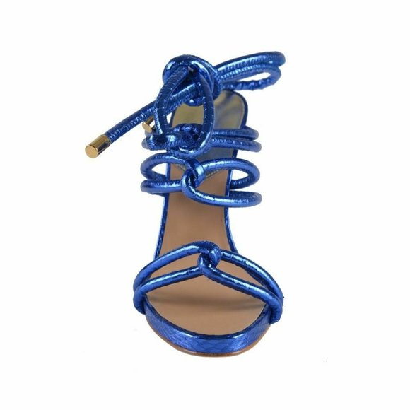 Dsquared Blue Wrap Around Ankle Strap SandalsShoes - Picture 3 of 7